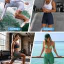 Ommiivex Women Swim Shorts 5 Inches High Waist Extremely Stretch Softness Quick Dry for Pool Beach Board Summer Vacation