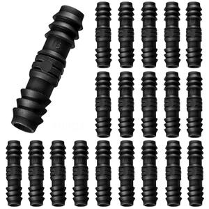 20 PCS Drip Irrigation Fittings Kits Barbed Coupling Connectors Drip Line Coupler Connector, Fits for Most 1/2 Inch PE Pipe or O.D. 16mm Drip Tubing in Irrigation Sprinkler System