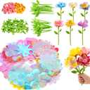 Fabric Flowers for Crafts Refill Kit - DIY Flower Bouquet Accessories with 180 Colorful Parts for Flower Maker - DIY Arts and Crafts Toys for Girls