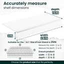 AirVows Wire Shelf Covers, 36 * 16in, No Assembly Required, Non-Slip, Waterproof, Sturdy for Pantry and Wire Racks Organization, Sleek & Neat Appearance, Multiple, Easy to Clean
