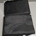 Black synthetic blanket.