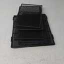 Supeasy 5 Trays Paper Organizer Letter Tray with Handle-Mesh Desk File Organizer, Paper Sorter Desk Organizer for Office, Home or School (Black)