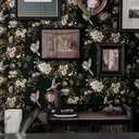 6 x Dimoon 78.7"x16.1" Floral Peel and Stick Wallpaper Black and White Wallpaper Thicken Bird Contact Paper Delicate Waterproof Golden Leaf Self Adhesive Removable Wall Paper Shelf Liner Decal Vinyl Roll