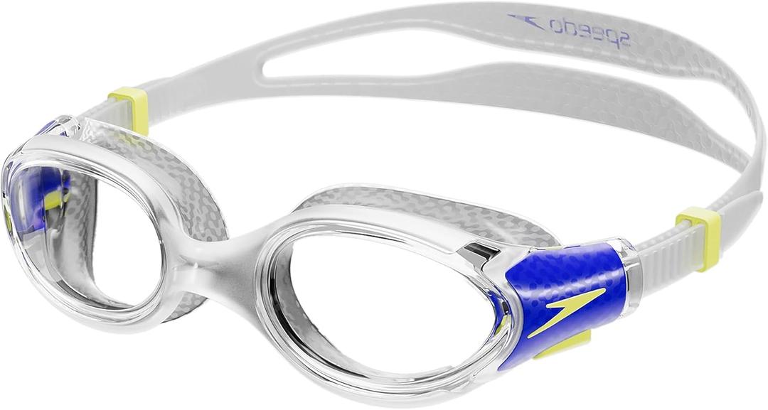 Speedo Unisex Kids Swim Goggles Biofuse 2.0 Junior (One Size, Clear/True Cobalt/Lemon Drizzle)