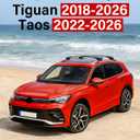 Roof Rack Cross Bars Compatible with VW Tiguan 2018-2026 & Taos 2022-2026 | Compatible with Subaru Crosstrek Wilderness 2024-2026 Upgraded 360lbs Lockable Aluminum Roof Rails