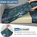 pickyNproud 8Pcs Patio Cushion Covers Stretch Outdoor Couch Cushions Slipcovers Replacement Washable Furniture Protector with Elastic Bottom Sofa Chair Seat Cover, Green Flower