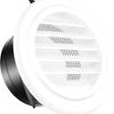 6 inch Soffit Vents, ABS Air Vent Cover Round Vent with Built-in a Fly Screen for Bathroom Office Home(150mm) (6 inch)