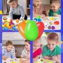 Easter Surprise Egg Toys - 32 Eggs with Balls Kids Party Favor School Classroom Prizes for Classmate Teens Boys Blind Mystery Box Fillers