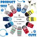Sadnyy 24 Pcs Dog Socks for Medium Dogs Non Slip Dog Booties Paw Covers with Grips Anti Slip Pet Shoe Cute Summer Doggie Paw Protectors for Hot Pavement Hardwood Floor Prevent Scratching Licking Wound
