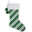 HH Green Striped Stocking