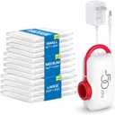 12 Pack Travel Vacuum Storage Bags with High Pressure Electric Pump - Portable Vacuum Seal Bags for Clothing, Luggage & Travel Space Saving