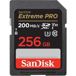SanDisk 256GB Extreme PRO SDXC UHS-I Memory Card - C10, U3, V30, 4K UHD, SD Card - SDSDXXD-256G-GN4IN, Dark gray/Black