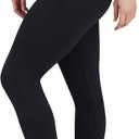 Yogalicious Womens Straight Leg Pant High Waisted Yoga Workout Pants (Large, Black)