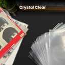 EVEO 100 Vinyl Record Sleeves Outer  Crystal Clear Outer Vinyl Sleeves LP Album Covers 12.75"x12.75" | Perfect Fit Protective 3 Mil Protection for Single & Double LPs - Archival Quality
