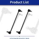 Sway Bar Links, Replacement For Front Stabilizer Sway Bar End Link Kit Compatible With 2016-2022 Honda Pilot, 2014-2020 Acura MDX - K750678/K750679