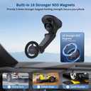 AUROX MagSafe Car Mount for iPhone 15/14/13/12 Series - Super Suction Cup, Stronger Magnets, 360 Rotation & 210 Tilt, Easy Installation, Universal Compatibility