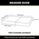 PrinceDeco Velvet Couch Cushion Cover Stretch Cushion Slipcover for Chair Loveseat Sofa Furniture Protector Seat Cushion Sofa Cover (Each Width Up to 29.5", Navy)