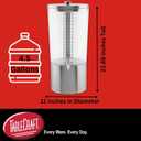 TableCraft 10451 Upscale Beverage Dispenser, 4-1/2" Gallon, Stainless Steel with Nickel Plated ABS Faucet, Tritan Reservoir, Stainless Steel Base