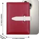 Passport Holder with Airtag for Women/Men,Airtag Passport Wallet for Travel,Cute Passport Holder Rfid Blocking,Travel Wallet for Cards Passport Cover Case (Wine red)