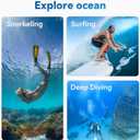 TELESIN Waterproof Case with Anti-Fog for DJI Osmo Action 6 Camera, Underwater Housing Shell Cage Supports 60M/196FT Deep Diving Scuba Snorkeling with Quick Release Bracket Screw Action 6 Accessories