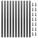 26 Pack Deck Balusters, 32.25"X1" Deck Spindles, Heavy Duty Cast Iron Deck Railing, Flat Straight Baluster with Screws, Indoor/Outdoor Stair Railing Compatible Wood & Composite for Porch
