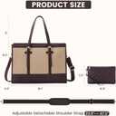 LOVEVOOK Laptop Tote for Women 15.6 Inch Canvas, Large Capacity Work Bag With Clutch Purse, Computer Office Business Briefcase, Casual Handbag for Travel College Teacher School
