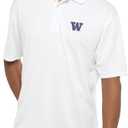 Vantage Apparel NCAA Mens White Men's Collegiate Premium Moisture Wicking Icon Polo (White, M)
