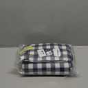 ZAZE Picnic Blankets Machine Washable, 80''x80'' Extra Large Waterproof Sandproof Foldable Compact Beach Blanket, Oversized XL Outdoor Mat for Spring Summer Camping, Park, Travel Grass (Blue and White)