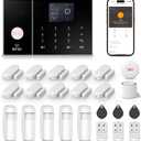 LWOHSI PG108 Alarm System for Home Security,WiFi+GSM 4G DIY Alarm Kit with Phone APP Alert, Door/Window Sensor, Remote, Compatible with Alexa and Google for House, Apartment