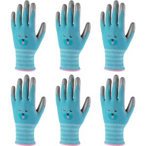 ANDANDA Kids Gardening Gloves, Nitrile Coated Children Yard Work Gloves with Grip, Suitable for Toddlers, Children, Girl, Boy