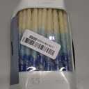 The Dreidel Company Deluxe Twisted Spiral 45 Blue & White Ombre Hanukkah Menorah Candles for All 8 Nights of Chanukah Burn Time 1-Hour