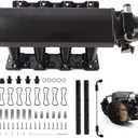 Intake Manifold Compatible with Chevy 4.8 5.3 6.0 6.2 LS LS1 LS2 LS6 with 102mm Throttle Body Kits HTRACING