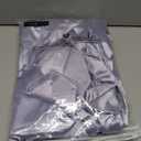 SWOMOG Long Sleeve Pajamas Set Silk Satin Sleepwear Button Down Pjs Loungewear with Pocket (Large, Lavender)