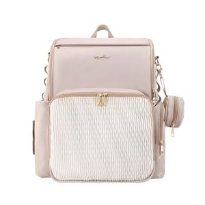 vosmles Stylish Baby Diaper Bag, Baby Bag with Changing Pad, Pacifier Case& Stroller Straps, Large Diaper Backpack Boy Girl, Water Resistant Travel Diaper Backpack for Mom Dad