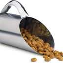 Stainless Steel Pet Food Scoop  12 oz / 1.5 Cup  Durable Metal Dog & Cat Food Scoop for Kibble or Seed  Easy-Clean Matte Finish, Rust-Resistant Pet Feeding Accessory