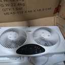 Bionaire Window Fan with Reversible Airflow Blades 3-Speed Settings, Programmable Thermostat, LED Display, Remote Control, Fits 2436" Windows, No Assembly Required