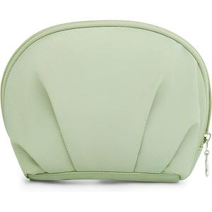 E-Tree Makeup Bag Travel Toiletry Bag Half Moon Small Make up Pouch Cosmetic Case Organizer Cute Waterproof for Girls Women Travel Essentials Toiletries Accessories (Green)