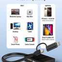 Memory Card Reader, 6in1 USB 3.0 and Lightning to SD Micro SD MS CF Card Reader Adapter with 5Gbps USB-A/C Data Ports, 4 Cards Simultaneously Read and Write, for iPhone, Laptop, MacBook, iPad and More