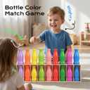Foleto Bottle Flip Challenge Game, Color Match Interactive Sorting Toy with 20 ABS Bottles, Dual-Mode Brain Training Game Portable Party Family Group Challenge