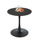 Howhio White Round Dining Table, 24 Inches Tulip Round Kitchen Table, Mid-Century Leisure Table for Small Places, Dining Room, Living Room, Cafe