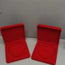 Nsmykhg Velvet Jewelry Box,2 Pack 7.5"x7.5" Pearl Necklace Gift Box Jewelry Set Box Empty Jewelry Box Jewelry Storage Holder,Jewelry Display Cases for Wedding, Anniversary, Travel - 2 Pcs (Red)