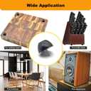 1 Inch Round Rubber Feet for Cutting Board with Stainless Steel Screws for Furniture Electronics Appliances 12-Pack