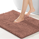 SONORO KATE Bathroom Rug,Non-Slip Bath Mat,Soft Cozy Shaggy Thick Bath Rugs for Bathroom,Plush Rugs for Bathtubs,Water Absorbent Rain Showers and Under The Sink (Taupe Brown, 32"×20")