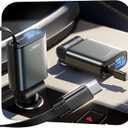 LISEN Car Charger USB C Fast Charge, Retractable Car Charger USB C [98% Space-Smart] Valentines Day Gifts Car Accessories for Him Her Women Men Phone Type C Car Charging for iPhone 17 16 15 Samsung Grey