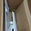 Seachrome 18 inch Silhouette Slimline Folding Wall Mount Shower Bench Seat, White Seat with White Frame