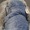 Westinghouse Electric Blanket Full, Flower Jacquard Heated Blanket Full Size with 10 Heating Levels and 1-12 Hours Auto-Off, Flannel to Sherpa Reversible, Machine Washable (72" x 84", Blue)