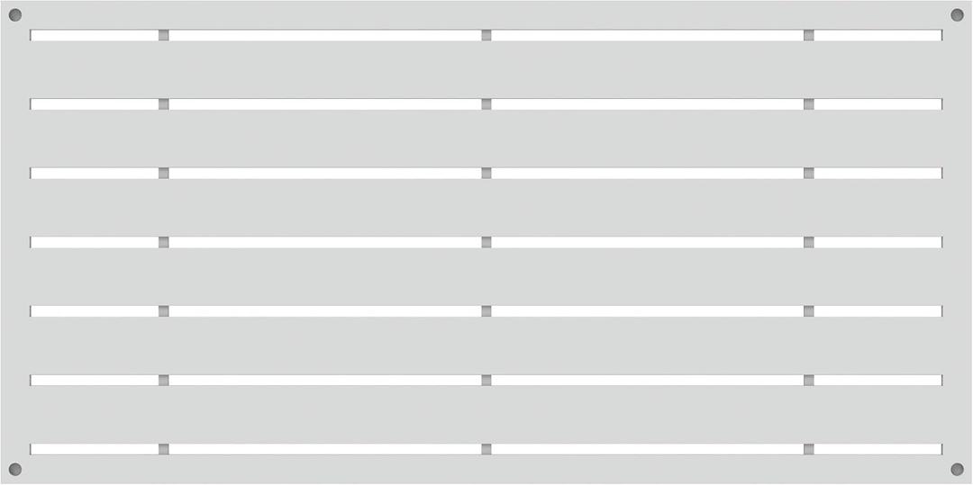 Freestyle 2'x4' Boardwalk Decorative Screen, White