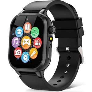 OVV Kids Game Smart Watch 1.54" HD Touch Screen, 30+ Educational Games, Camera, Pedometer, Alarm, MP3 Player, Auidobook, Learn Card,Time Tools, Parental Control, Wrist Watches for Boys Girls Age 4-12