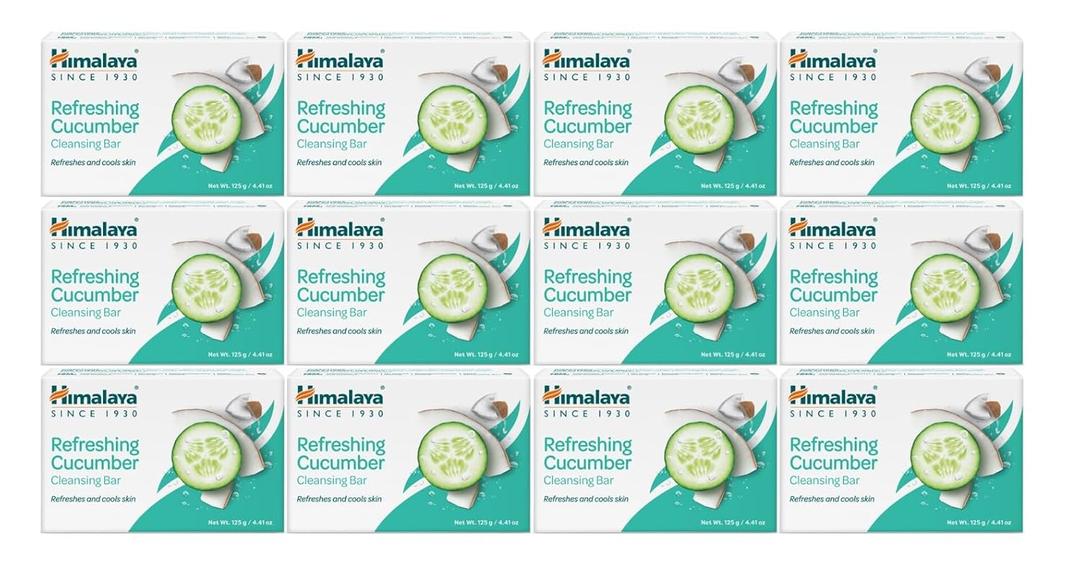 Himalaya Refreshing Cucumber Cleansing Bar, Face and Body Soap for Soft Skin, 4.41 oz, Pack Of 1