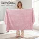 REDKISS Ultra Soft Bath Towels Set of 6 Large 35"x70" | 100% Microfiber, Highly Absorbent & Quick Dry | Pink Towels for Bathroom, Spa, Gym | 2 Bath, 2 Hand, 2 Washcloths